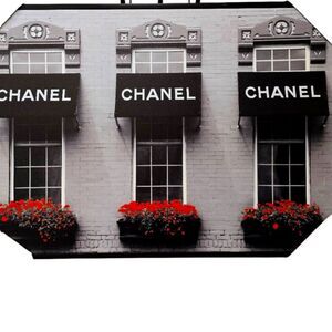 At Home Chanel Store Front Framed Canvas Wall Decor